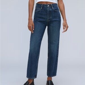 Everlane The Rigid Way-High Jean Rich Indigo 29.5 Inch Inseam NWT